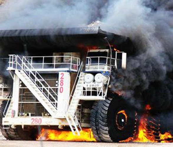 礦用車輛火災原因