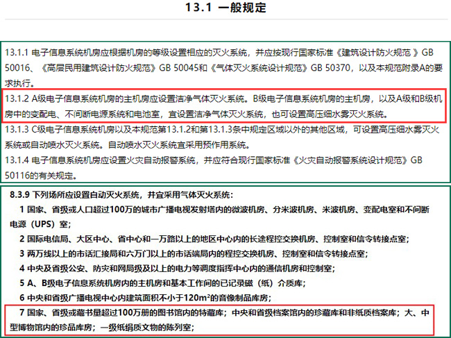 數(shù)據(jù)中心氣體滅火系統(tǒng)規(guī)范