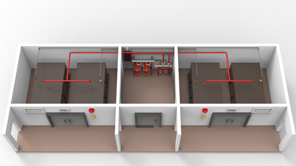 管網(wǎng)七氟丙烷滅火系統(tǒng)滅火優(yōu)點(diǎn)