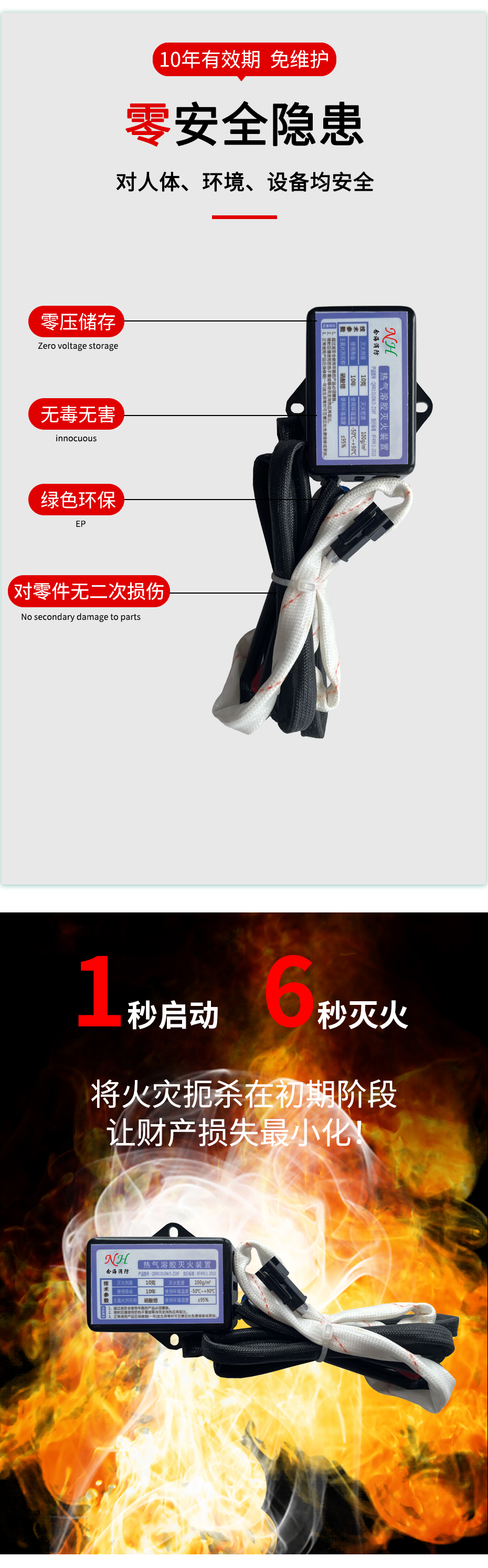 10g熱氣溶膠滅火貼優(yōu)勢(shì)